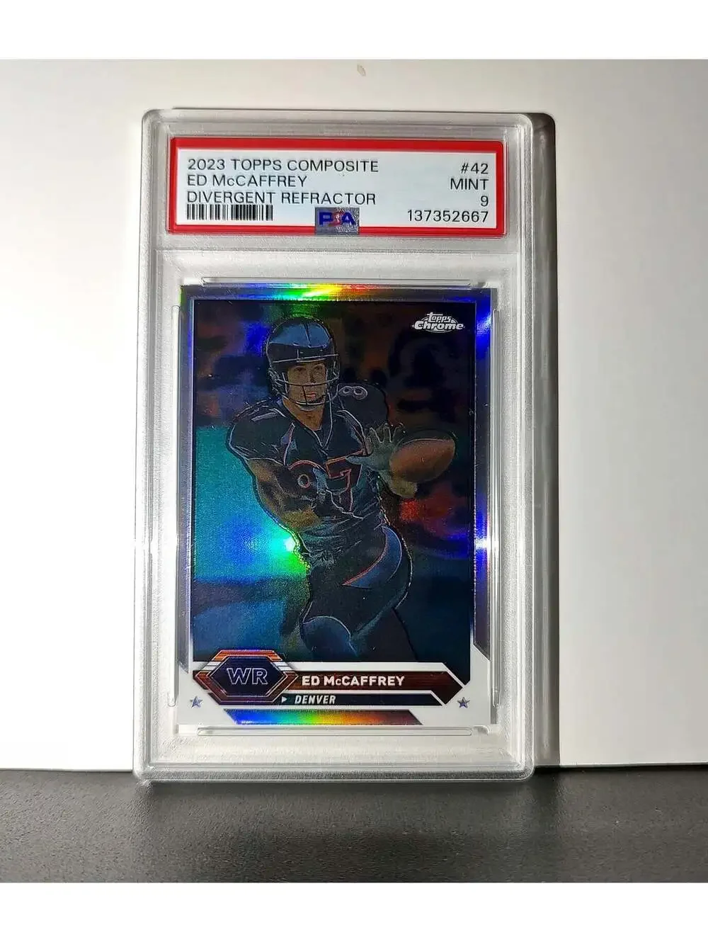 Ed McCaffrey 2023 Topps Chrome #42 Sepia Refractors PSA 9 Mint